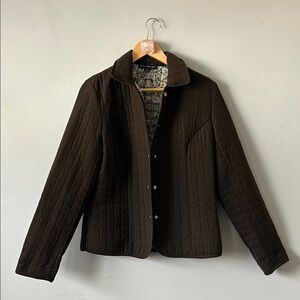 Size M | Briggs New York | Brown Quilted Jacket — Lightweight Coat